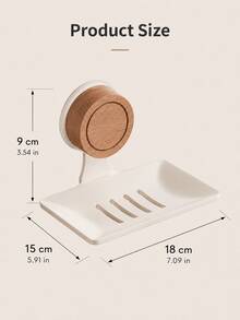 Strong Suction Cup Wall-Mounted Soap Holder, No-Drill Rust-Proof Draining Soap Dish, Bathroom Shower Room Use, Kitchen Sponge Storage Rack, Multi-Functional Home Storage Decorative Accessory - Multicolor - View 13