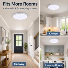 12W18W LED Ceiling Light With Ultra-Thin Flush Mount Design, Modern Low-Profile Fixture, Cool White/Warm White Light, Hardwired 220V, Battery-Free Operation, Easy Installation With Hardware Included, Energy-Efficient For Kitchen, Living Room - White Light - View 4