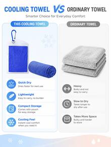 Minimalist Macaron Style Cooling Sports Towel, Portable And Foldable, Designed For Sports, Efficient Cooling, Breathable And Sweat-Absorbent, Includes Transparent Storage Bag, 30*100cm - Multicolor - View 4