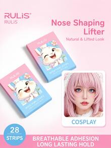 Invisible Nose Lift Tape, Breathable Nose Shaping Adhesive, Long-Lasting Sticky Nose Lift Patch, Suitable For Daily Makeup, Cosplay, Party - Pink - View 3