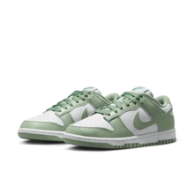 Nike Dunk 女款舒適柔軟低筒滑板鞋 白色綠色 - 白綠色 - 查看 1