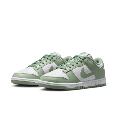 Nike Dunk Comfortable Soft Low-Top Skate Shoes Women's White Green