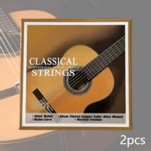 Classical Guitar Strings, High Elasticity Nylon Core With Silver-Plated Copper Alloy Winding, Rust-Resistant, Anti-Oxidation, Anti-Corrosion, Durable And Break-Resistant, Clear And Full Original Tone, Suitable For Professional Stage Performance, Daily Practice, Music Exams, Universal Replacement Parts For Adult Classical Guitar Repair - Multicolor - View 12