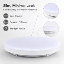 12W18W LED Ceiling Light With Ultra-Thin Flush Mount Design, Modern Low-Profile Fixture, Cool White/Warm White Light, Hardwired 220V, Battery-Free Operation, Easy Installation With Hardware Included, Energy-Efficient For Kitchen, Living Room - White Light - View 8