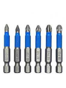 6PCS Magnetic Screwdriver Bit Set - Anti-Slip, 1/4" Hex Shank, Suitable For Electric And Manual Drills - Includes PH1, PH2, PH3, PZ1, PZ2, PZ3 Bits - Multiple Styles - View 9