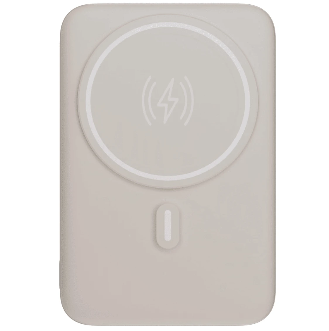 Power Bank por Indução 10.000 mAh com Suporte Dobrável Geonav - Off White - Damasco - Visão 1