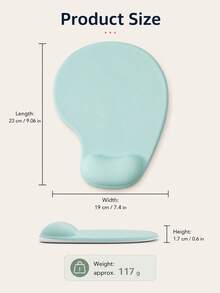 Small Silicone Mouse Pad With 3D Wrist Rest, Soft Non-Slip Desk Mat, Compact Ergonomic Wrist Support Pad For Home Office, Laptop, Computer, Gaming, Study, Workstation And Desktop Accessories - One Size - View 7