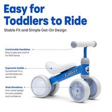Balance Bike 1 Year Old – 4-Wheel Toddler Bike With Light-Up Wheels & Stable Steel Frame, Fun Toddler Outdoor Toys For Indoor Outdoor Play, Perfect As 1 Year Old Boy Gifts, Baby Toys 1 Year Old & 1st Birthday Girl Gifts.Blue - Blue - View 7