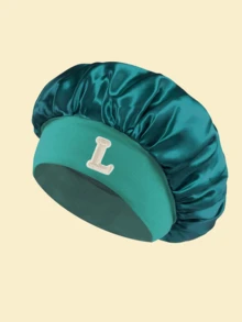 1pc 26 Letter Pattern Satin Sleep Cap, Wide Elastic Hair Protection Cap, Nighttime Hair Care, Lightweight Comfortable Beauty Accessory - Haqing - View 19