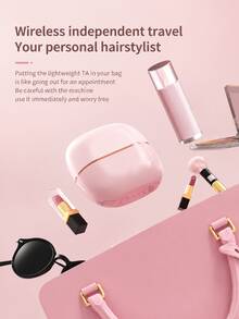 LEVIATECH Wireless Mini Hair Straightener Comb, Pocket Portable Hair Straightener, 3 Temperature Settings, USB Rechargeable Fast Heating, Anti-Scald Design, Suitable For All Hair Types, Travel Hair Styling Tool - Multicolor - View 7