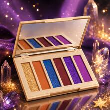 Bruna Tavares Paleta de Sombras Wish 6 Cores Alta Pigmentação Matte, Cintilante e Glitter com Espelho - Multicolorido - Visão 1