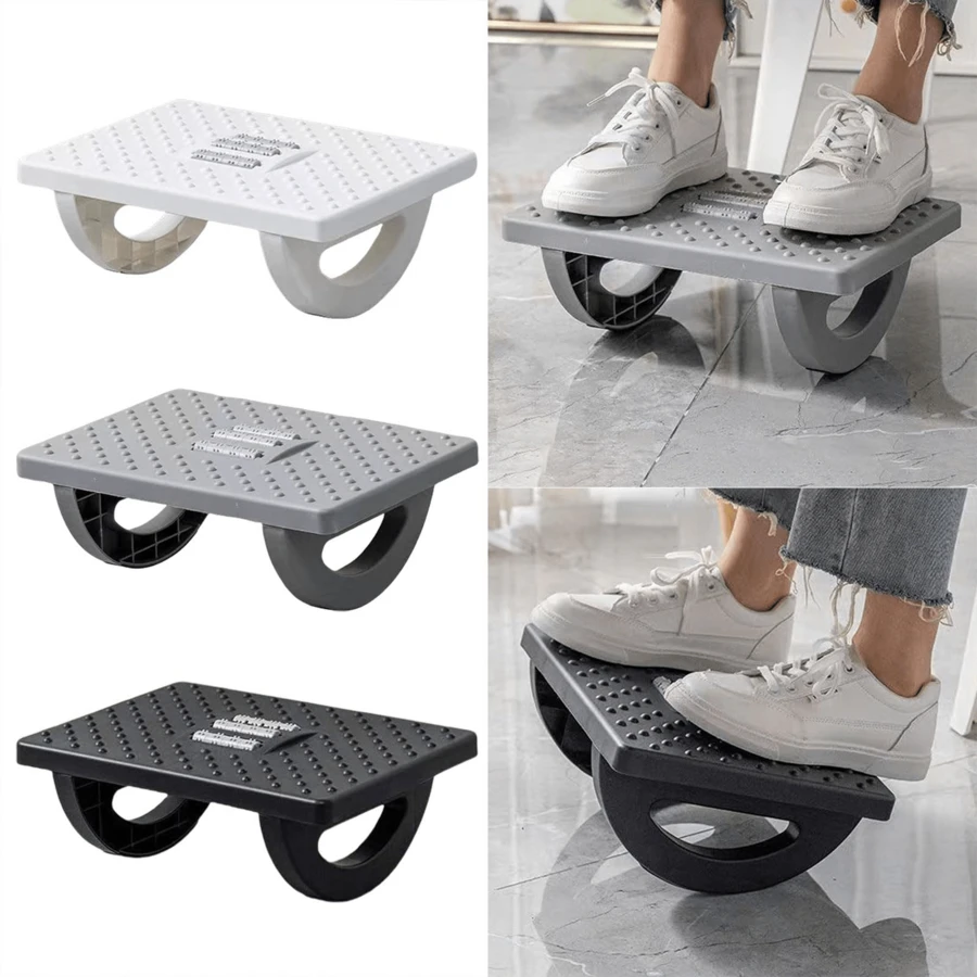 1pc Under Desk Rocking Footrest, Ergonomic Massage Roller Design, Extra Large Size Posture Support, Suitable For Home / Office / Camping - Multicolor - View 1