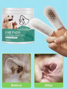 YEGBONG Dog & Cat Ear Cleaning Finger Sleeves, Suitable For Dogs & Cats, Pet Ear, Eye, Teeth Cleaning, Soft & Easy To Use, Fresh Breath, Non-Irritating, Suitable For Daily Ear & Teeth Care For Pet Cats & Dogs - Uscented - View 1