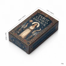 Classic Spanish Tarot Cards, Includes Spanish Guide, 78 Spanish Tarot Cards, Classic Astrology Cards, Suitable For Beginners - Black - View 2