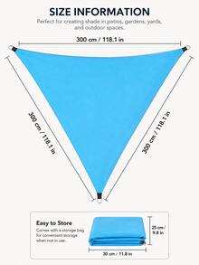 1pc Triangular Sunshade, With UV Protection, For Outdoor Spaces Like Terraces, Gardens And Decks,UV-Blocking Waterproof Polyester Sun Shade Sail, Suitable For Patio, Garden, Swimming Pool, Outdoor Camping, Includes DIY Installation Ropes - Multicolor - View 7