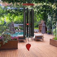 Wind Chimes For OutsideDeep Tone, 33 In Large Wind Chimes Outdoor, Wind Chime Gifts For Mom/Grandma, Christmas, Garden Décor - Black - View 1