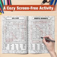 Big 2026 Kids Word Search Puzzle Book For Ages 6–12 (Large Print) -Vocabulary & Spelling Builder, Screen-Free Brain Games For Focus And Calm, Travel & Classroom Activity Book, Fun Gift For Boys & Girls - Word Search Puzzle Book - View 5