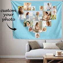 1 pièce Décoration murale personnalisable, peut ajouter des photos et du texte, convient pour l'anniversaire, le mariage, Halloween, Noël, la fête, la fête des pères/fête des mères, la décoration de la maison, la décoration de la chambre, la décoration de Noël, la pendaison de crémaillère, le canapé, le lit, la voiture, la salle de thé, la chambre, la salle de bain, le salon, la salle à manger et d'autres occasions. - Multicolore - Voir 6