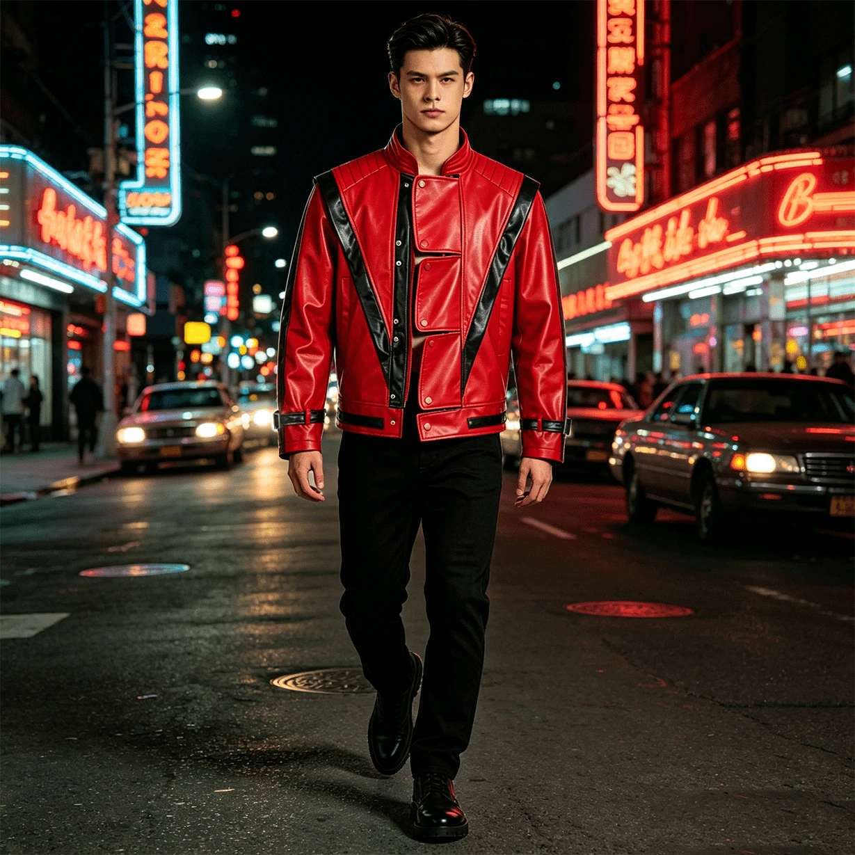 狼人红色外套,万圣节游行嘉年华服装 - 紅色 - 查看 1