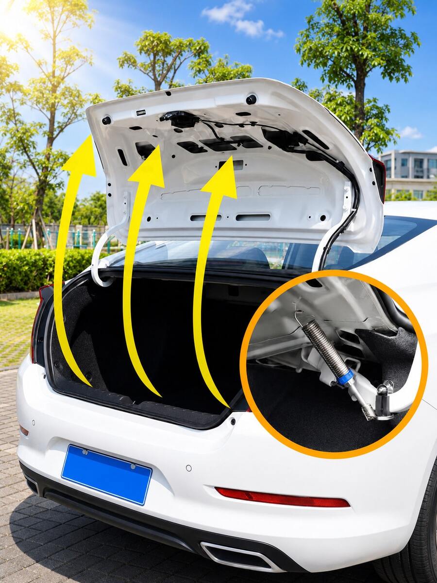 Resorte de soporte ajustable de metal azul para la tapa del maletero del automóvil, dispositivo de elevación de la tapa del maletero, accesorio automotriz esencial, adecuado para sedanes sin asistencia de elevación hidráulica, accesorio de automóvil práctico
