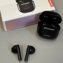 Lenovo 联想 TC3301 真无线蓝牙耳机，半入耳式，适用于音乐、运动、游戏和电子竞技，蓝牙 5.3，兼容 Apple、华为和 OPPO（黑色和白色） - 黑色 - 查看 2