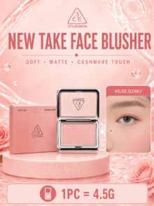 3CE Style Blush #Silky Peach Pink 4.5g, Fine Powder That Blends Smoothly Without Fallout, Softly Enhances Complexion, Suitable For Daily Light Makeup On All Skin Tones - #SLIDE SLOWLY - View 5