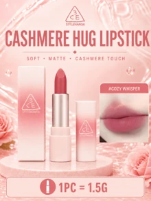 3CE CASHMERE HUG LIPSTICK#COZY WHISPER, 1.5g, chất son nhung mềm mịn bền màu, dễ dàng dặm lại, phù hợp với tông da vàng nhạt và phong cách trang điểm nhẹ nhàng - #TIẾNG THÌ THẦM ẤM ÁP - Xem 5