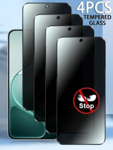 4PCS Anti‑Spy Black Edge Tempered Glass Screen Protector , 30 Degree Privacy Protection, Anti‑Scratch Oleophobic Anti‑Oil Screen Film, Privacy Screen Guard For Smartphone - Black - View 149