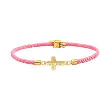 1pc Minimalist Classic Cross Pendant Colorful Adjustable Braided Rope Bracelet For Women - Cross - View 5