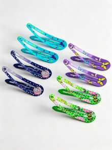 12/24/36/60pcs Colorful Printed BB Clips, Y2K Sweet Cute Hair Accessories, Durable And Hair- - Suitable For Women And Girls, Daily Essential - Multicolor - View 7