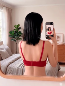 Women Bras & Bralettes - Red - View 4
