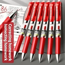 12pcs Large Capacity Red Ballpoint Pens, Designed For Teachers And Educators - 0.5mm Quick-Dry Smooth Soft Grip Design, Suitable For Teacher's Red Grading Pens And Office Supplies, Red Ink/Large Capacity Neutral Pens, Ergonomic Pen Design, Perfect For Note-Taking And Writing, Ideal Office And Study Supplies, Birthday, Christmas, Halloween, Valentine's Day, New Year, And Friend Gifts! Easter Gifts - 12pcs/Set - View 3