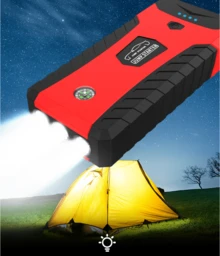 Fuente de alimentación de emergencia multifuncional súper práctica, arrancador de coches de 12V, banco de energía portátil - carga rápida de teléfonos, luz de emergencia LED, arrancador de baterías de coche portátil de 12V, esencial para el hogar, actividades al aire libre y viajes. - Fuente de alimentación multifuncional - Ver 5