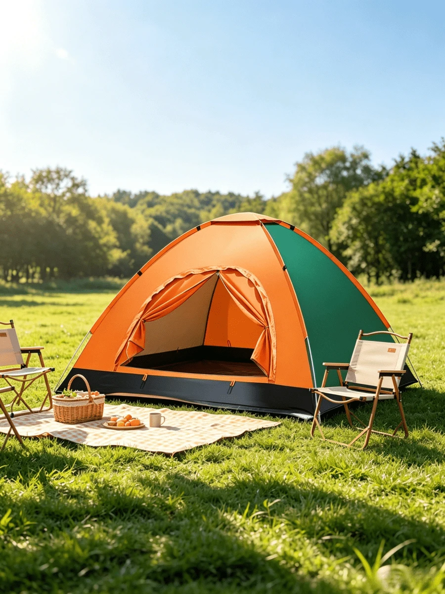 1pc Portable Outdoor Tent, Suitable For 1-3 People, Easy To Set Up, Foldable, Easy To Store, Rainproof, Sun-Proof And Mosquito-Proof, Equipped With Mesh Screen, Comes With Storage Bag, Suitable For Outdoor Camping And Courtyard Parties - Multiple Specifications - View 1