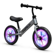 Balance Bike 2 Year Old, Toddler Balance Bike For 2-6 Year Old With Light-Up Wheels & Adjustable Height, No-Pedal Kids Bike For Balance Learning, Perfect Gift For Boys Girls As Toys & Outdoor Ride.White - Grey - View 5