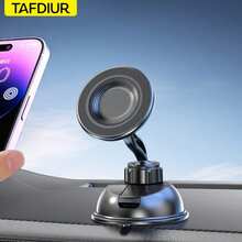 TAFDIUR Magnetic Adjustable Car Phone Holder With Large Suction Cup - Multi-Angle Stable Fixation, Includes 1 Metal Ring, ABS Material, Universal Car Phone Holder, Compatible With All Phones, Universal Suction Cup Mount, Dashboard/Wall Mount Dual-Use Design, Multi-Angle Adjustment Ensures Phone Navigation, Practical Car Accessory, Stylish Car Decoration - Multicolor - View 2