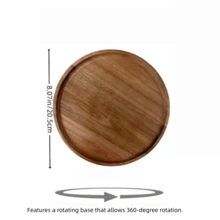 1pc Round Rotating Wooden Tray, 360° Swivel Wooden Tray, Kitchen Spice Rack, Tray, Kitchen Accessories, Wooden Tray, Spice Container, Kitchen Storage Utensils, Kitchen Decor, Rotating Tray, Solid Wood Tray, Rotating Wooden Tray, Round Multi-Function Tray, Round Wooden Spice Rack, Suitable For Kitchen Cabinets And Storage Cabinets, Housewarming Gift, Father's Day, Graduation Season Gift - View 11