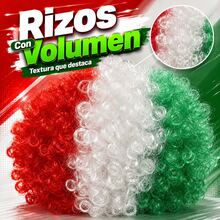 Peluca Rizada Estilo Afro de 3 Colores para Fiestas, Disfraces, Carnaval y Cosplay - Multicolor - View 5