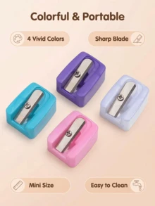 JINSHEE-Mini Polisher, Eyebrow Pencil, Eyeliner Pencil, Brow & Lip Liner, Beauty Sharpener, Convenient Beauty Tools For Makeup Enthusiasts - Pink - View 3