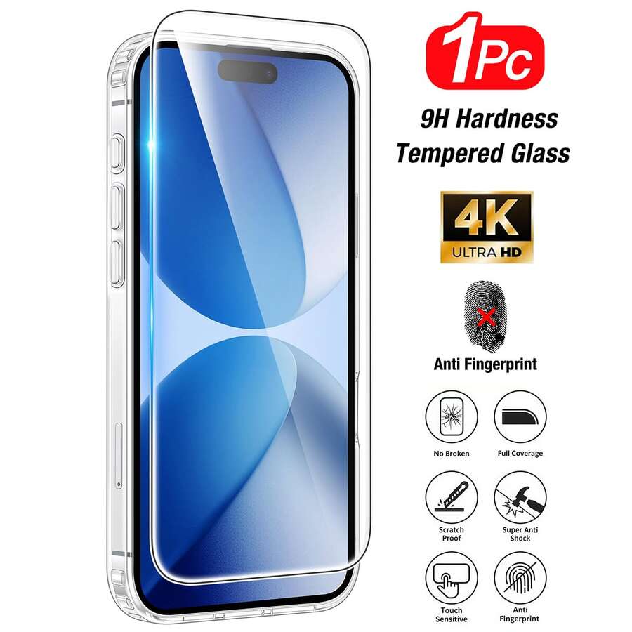 XINHONGYU 1片 9D 全螢幕鋼化玻璃螢幕保護貼 - 相容 iPhone 17 Pro Max, 16 Pro Max, 16e, 15, 14 Plus, 13, 12, 11 Pro Max, X, XS MAX, XR | 高透明度、防刮、無氣泡安裝、相容手機殼、頂級玻璃保護、光滑表面 - 無色 - 查看 1