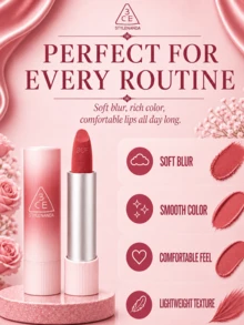 Lipstik 3CE Cashmere Hug #Knit, 3,5/1,5g, hasil akhir matte lembut, halus dan tidak membuat kering, ringan dan sangat berpigmen, cocok untuk semua warna kulit untuk pemakaian sehari-hari. - #MERAJUT - View 11