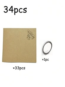 34pcs DIY Wedding Paper Cone Set, Flower Petal Confetti Throwing Tube Set, White/Kraft Paper Color Confetti Tube, DIY Flower Petal Confetti Throwing Tube, Wedding Confetti Throwing Tube, Multi-Color Confetti Throwing Tube, Suitable For Bridal Shower Party Decoration, Flower Petal And Confetti Packaging - Multicolor - View 9