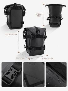 Tas Spatbor Motor Tahan Air, Kapasitas Besar, Tali Bahu yang Dapat Diatur, Bahan PVC Tahan Lama, Cocok untuk Penyimpanan Peralatan Motor Jalan Raya dan Off-Road, Pilihan Ideal untuk Motor, Tas Gantung Motor Tahan Air - A - View 12