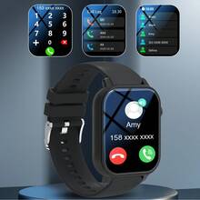 NcmRyu Set Jam Tangan Pintar Olahraga + Earphone, Layar HD 1,83 Inci, Jam Tangan Pintar Unisex, Baterai 260mAh, Penghitung Kalori, Berbagai Mode Olahraga, Notifikasi Pesan dan Panggilan, Jam Tangan Pintar Gaya Olahraga Kompatibel dengan Android dan iOS - View 5