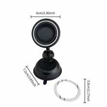 TAFDIUR Magnetic Adjustable Car Phone Holder With Large Suction Cup - Multi-Angle Stable Fixation, Includes 1 Metal Ring, ABS Material, Universal Car Phone Holder, Compatible With All Phones, Universal Suction Cup Mount, Dashboard/Wall Mount Dual-Use Design, Multi-Angle Adjustment Ensures Phone Navigation, Practical Car Accessory, Stylish Car Decoration - Multicolor - View 9