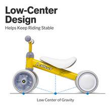 Balance Bike 1 Year Old – 4-Wheel Toddler Bike With Light-Up Wheels & Stable Steel Frame, Fun Toddler Outdoor Toys For Indoor Outdoor Play, Perfect As 1 Year Old Boy Gifts, Baby Toys 1 Year Old & 1st Birthday Girl Gifts Yellow - Yellow - View 6