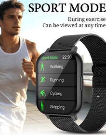 NcmRyu 1.83 Inch Full Screen Smart Watch Steel Band + Silicone Strap Dual Band Combination, Compatible With IOS And Android Phones, (Call/Answer Calls), Multiple Sports Modes/Unisex Sports Watch - View 6