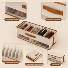 1/2pcs Foldable Elegant White Handbag Organizer, Multi-Compartment Design, Suitable For Handbags, Shoes And Accessories, Space-Saving Closet/Wardrobe Storage, Durable Divider Luxury Item Storage Box,Bedroom Room Decor,Back To School - Multicolor - View 6