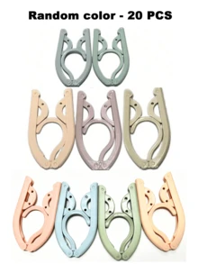 20pcs/10pcs Travel Folding Hangers, Space-Saving Non-Slip Foldable Hangers, Portable Pocket-Sized Underwear Bra Drying Hooks, Suitable For Travel, Home, Camping, Cruise, Dorm, Vacation, Essential Travel Wardrobe Storage Accessory - View 12