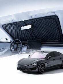 Car Front Windshield Sunshade - Portable Car Sunshade With Heat Insulation, Cooling And Anti-Glare Effects, Enhancing Driving Comfort. Essential Car Sunshade, Suitable For All Seasons - A - View 4